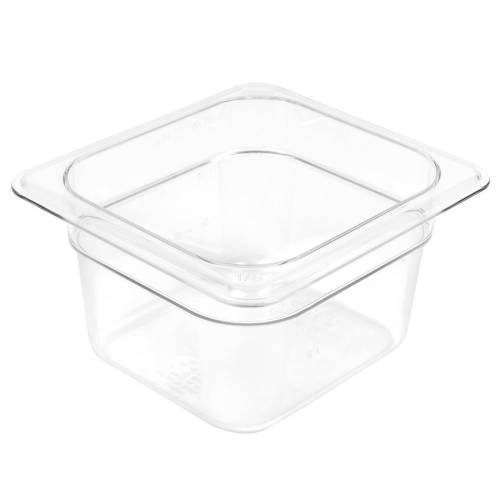 Cambro Food Pan 1/6 Size, 4", Clear