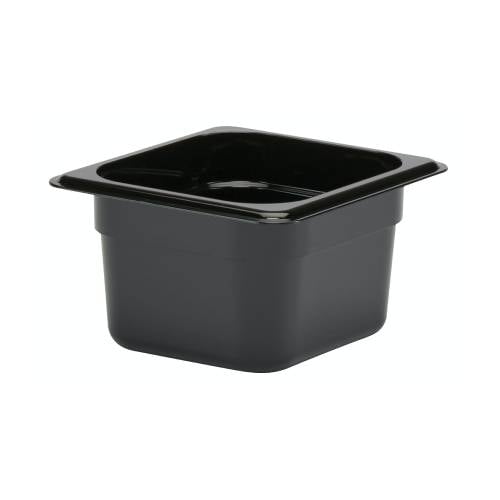 Cambro Food Pan 1/6 Size, 6", Black