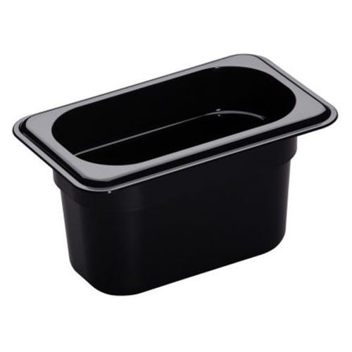 Cambro Food Pan 1/9 Size, 4", Black