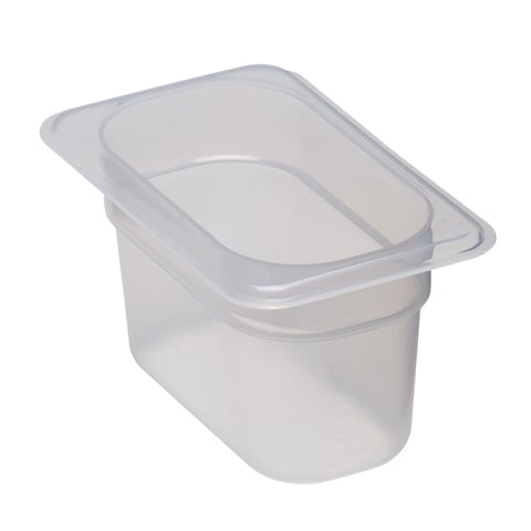 Cambro Food Pan 1/9 Size, 4", Translucent