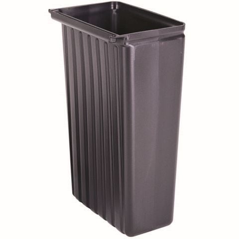 Cambro Trash Container For Knockdown Service Cart, 8 Gal Cap, Black