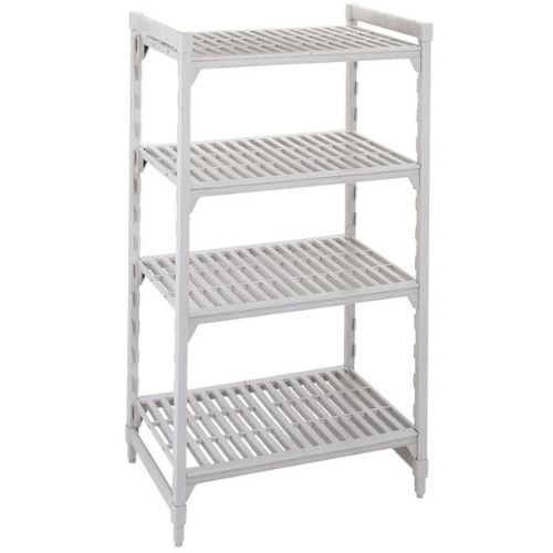 Cambro Camshelving Starter Unit, 4 Shelves, Speckled Gray, Premium