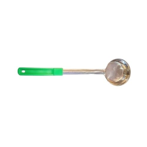 Stainless Steel One-Pc Solid Food Portioner 4Oz, Green Handle
