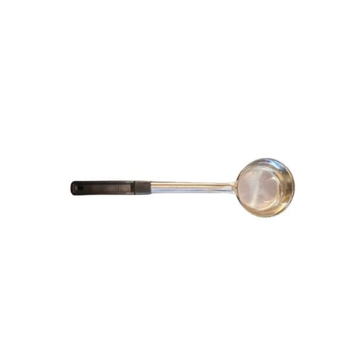 Stainless Steel One-Pc Solid Food Portioner 6Oz, Black Handle