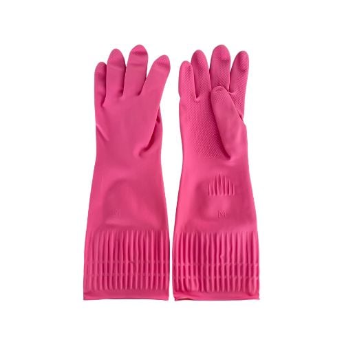 Latex Glove L38cm, Size L, Pink