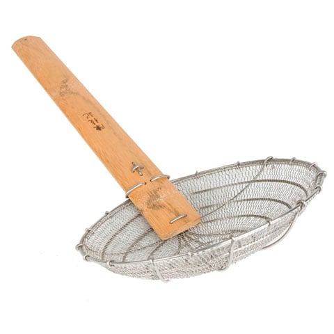 CCK Stainless Steel Chinese Strainer With Bamboo Handle 7"