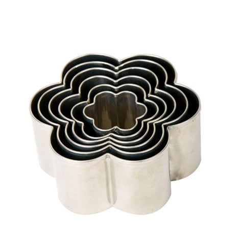 CCK Stainless Steel Round Blossom Pastry Cutter 6'S