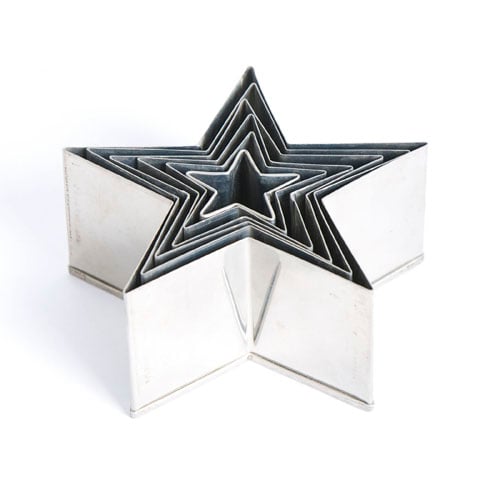 CCK Stainless Steel Star Pastry Cutter 6'S