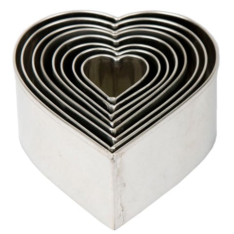 CCK Stainless Steel Heart Pastry Cutter 8'S