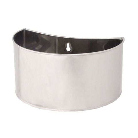 CCK Stainless Steel Crescent Shape Chopping Board Container 8x4.5"