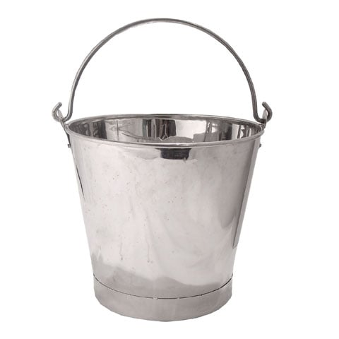 CCK Stainless Steel Water Pail/Bucket - Taped Body Ø14xH12"