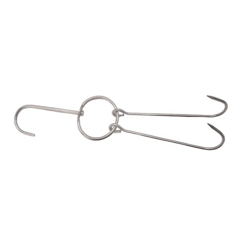 CCK Stainless Steel BBQ Chicken, Char Siew or Meat Ring With 2 Hooks