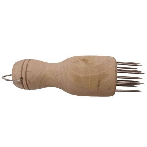 CCK Round Roast Pork Spike/Docket With Wooden Handle