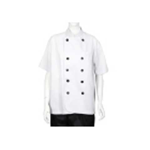 CCK Short Sleeve Chef's Uniform Thin (Black Button) L