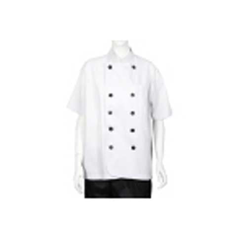 CCK Short Sleeve Chef's Uniform Thin (Black Button) M