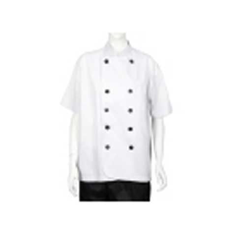 CCK Short Sleeve Chef's Uniform Thin (Black Button) XL