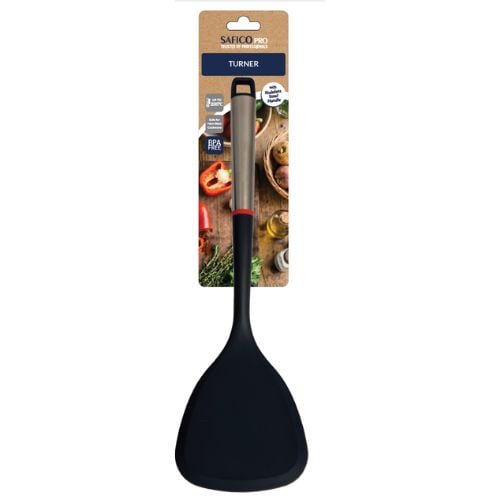Safico Fibreglass Nylon Turner With Stainless Steel Handle L35cm BPA Free, Heat Resistant To 200°C