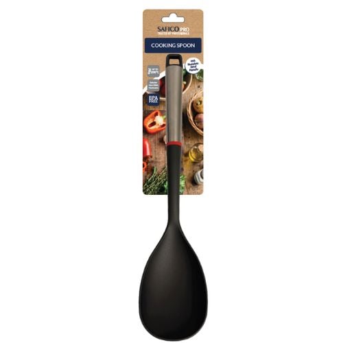 Safico Fibreglass Nylon Cooking Spoon With Stainless Steel Handle L35cm BPA Free, Heat Resistant To 200°C