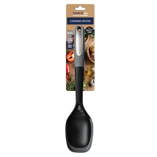 Safico Fibreglass Nylon Cooking Spoon With Silicone Edge L34cm Heat Resistant To 200°C
