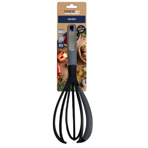 Safico Fibreglass Nylon Whisk With Silicone Edge L30.5cm Heat Resistant To 200°C