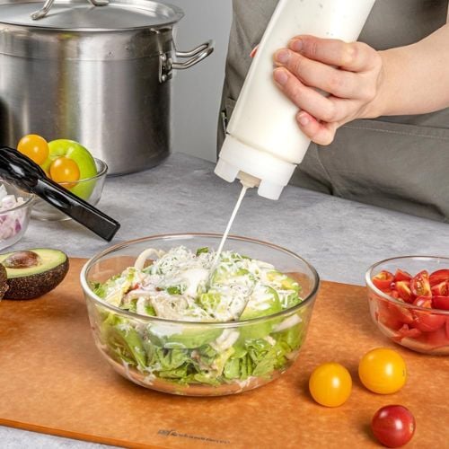Safico Pro Polyethylene Dual-Way Fifo Squeeze Bottle Ø6.2X20.8cm, 475Ml/16Oz, Translucent, 4Pcs/Pkt
