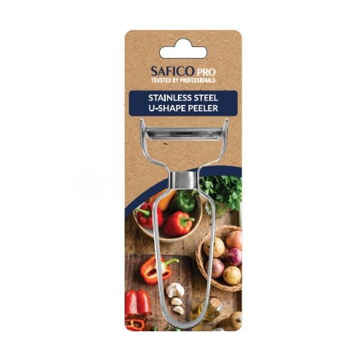 Safico Pro Stainless Steel Heavy Duty U-Shape Peeler L12.5xW5.5cm