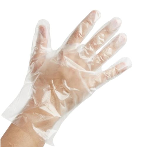 LDPE DISPOSABLE GLOVE L28xW24.5cm, 100pcs/box, 50box/ctn, SMOOTH, CLEAR, SAFICO PRO