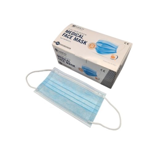 Safico Pro 3-Ply Non-Woven Medical Face Mask With Bfe>98%, Blue, 50Pcs/Box, 40Boxes/Ctn