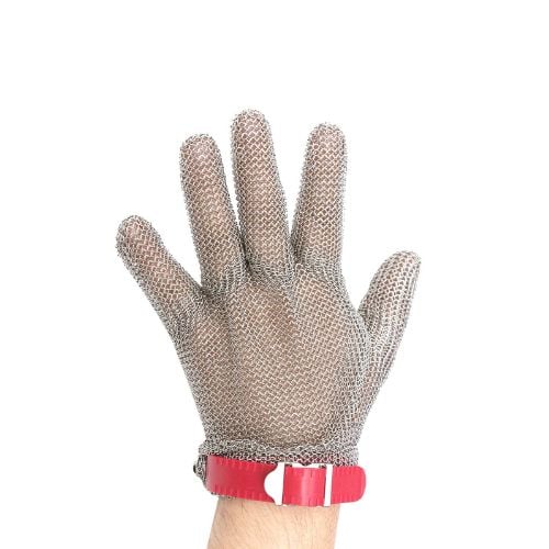 Safico Pro Stainless Steel Protective Glove, M, Red