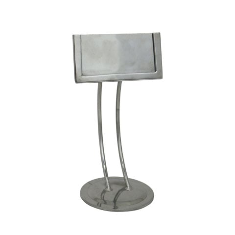 Safico Stainless Steel Buffet Card Stand, L10.5xW8.6xH20cm, Mirror Finish