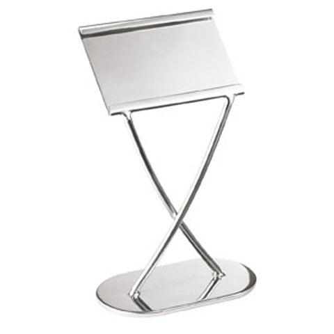 Safico Stainless Steel Buffet Card Stand, L10.5xW5.8xH16cm, Mirror Finish