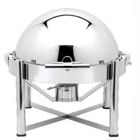 S/S RD ROLL TOP CHAFING DISH w/RD LEGS, 4.5ltr, (L)55x(W)55x(H)43cm, SAFICO