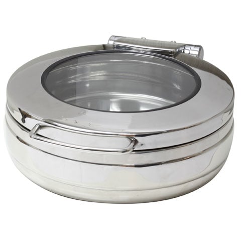 S/S RD INDUCTION CHAFING DISH w/GLASS LID 6L, L375xW475xH150mm, SAFICO