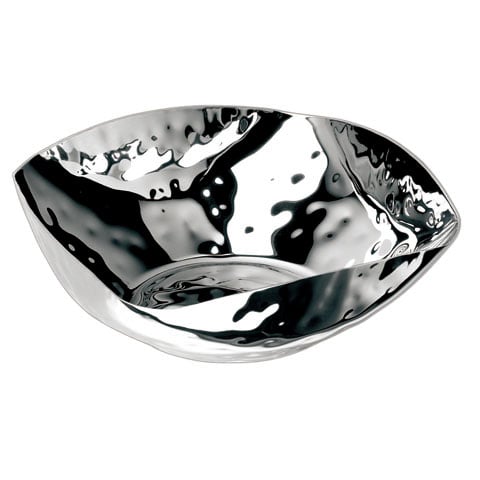 Safico Stainless Steel Square Food Bowl, L18.5xW18.5xH7cm, Hammered Finish