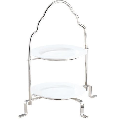 Safico Stainless Steel 2-Tier Cake Stand (Built Up), L31.5xW27.5xH33cm, Mirror Finish