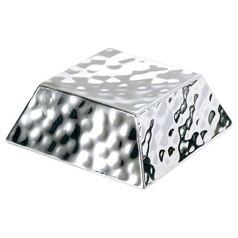 Safico Stainless Steel Square Buffet Riser L15xW15xH6.0cm, Hammered Finish