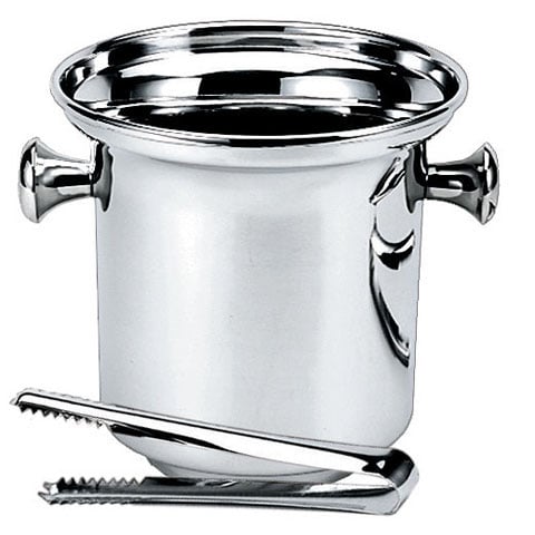 Safico Stainless Steel Ice Bucket with Tong Ø14xH14cm (Bucket), L13.7cm (Tong) 1.25L