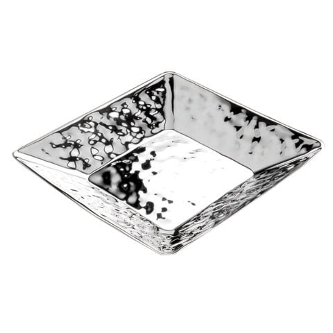 Safico Stainless Steel Trapezium Tray, L32.5xW32.5xH4.8cm, Hammered Finishing