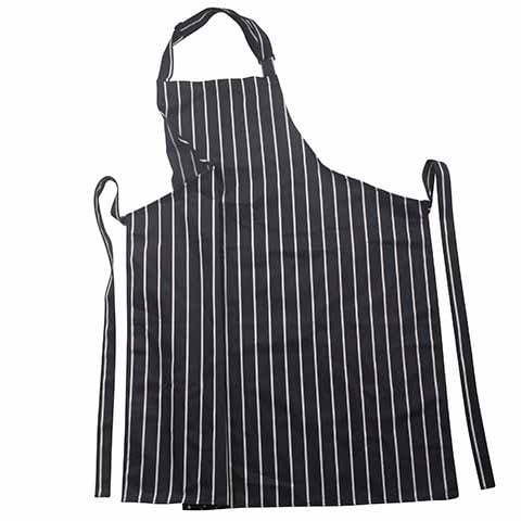 Safico Pro Full Size Apron With 3-Pockets & Adjustable Strap , Black/White Stripes