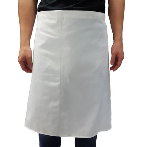 Safico Pro Half Size Apron Without Pocket, White