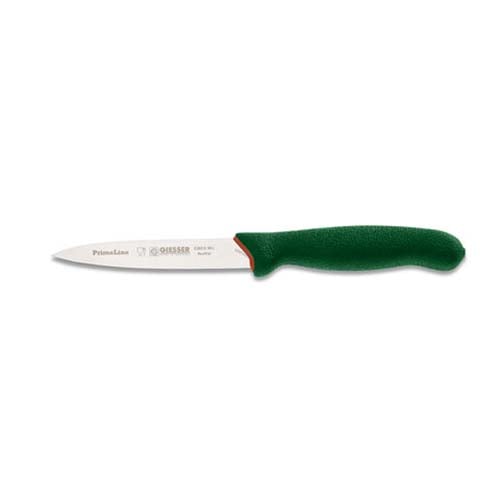 Giesser Vegetable Knife 10cm, Plastic Handle Green, Prime Line