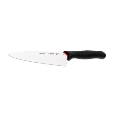 Giesser Chef's Knife Wide Blade 20cm, Plastic Handle Black, Prime Line