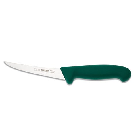 Giesser Boning Knife 13cm With Stiff Blade, Plastic Handle Green