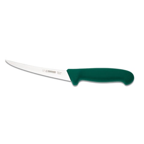 Giesser Boning Knife 15cm With Stiff Blade, Plastic Handle Green