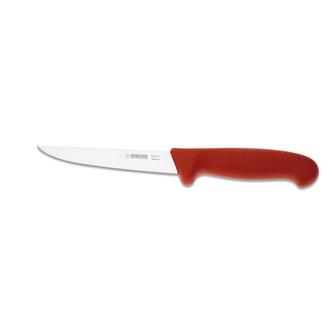 Giesser Boning Knife 14cm, Plastic Handle Red