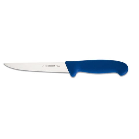 Giesser Boning Knife 16cm, Plastic Handle Blue