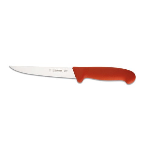 Giesser Boning Knife 16cm, Plastic Handle Red