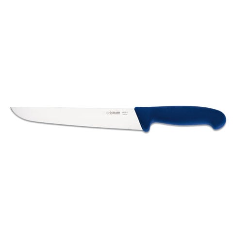 Giesser Butcher Knife 21cm Narrow Shape, Plastic Handle Blue