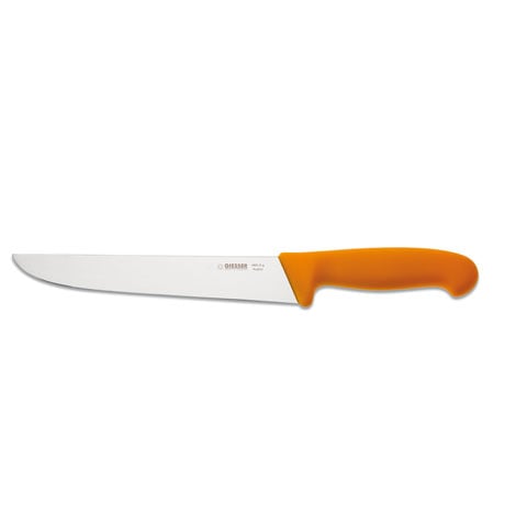 Giesser Butcher Knife 21cm Narrow Shape, Plastic Handle Yellow