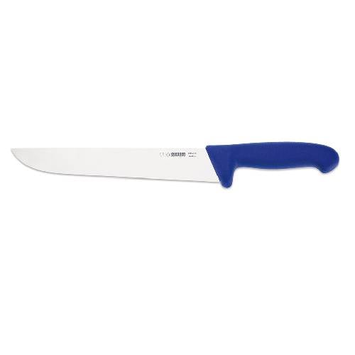 Giesser Butcher Knife 24cm Narrow Shape, Plastic Handle Blue